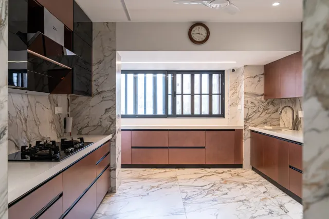 Rose Gold C-Shaped Kitchen