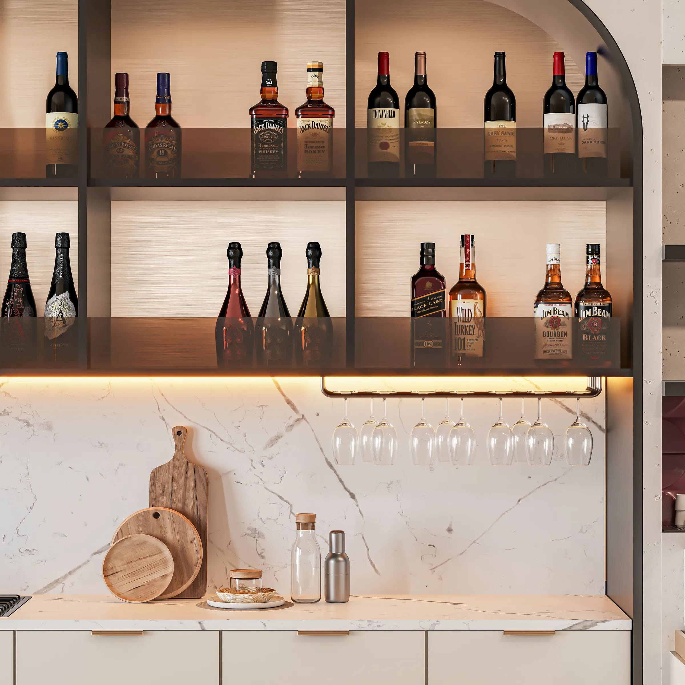Suspended Glass Holder