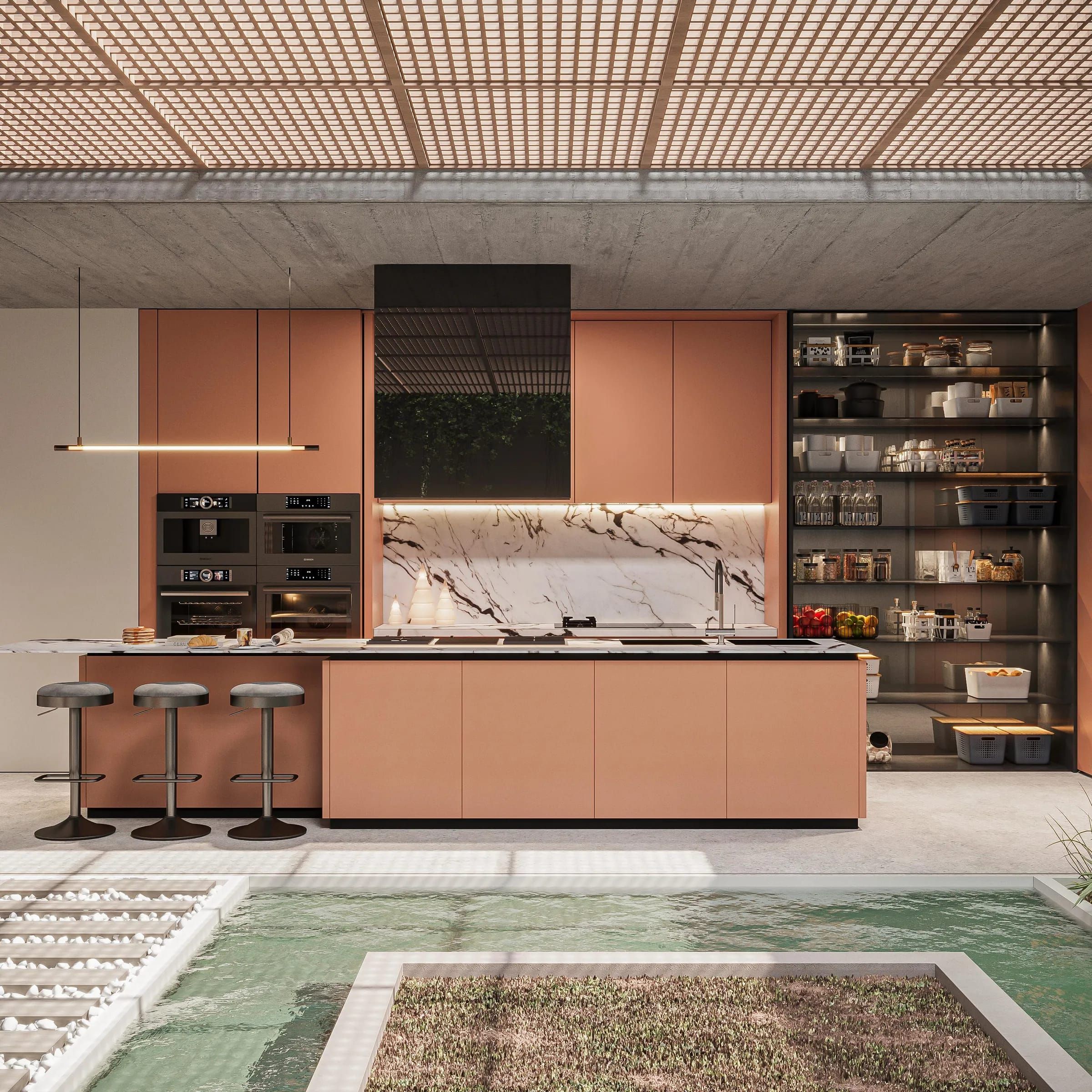 Pine Modular Kitchen