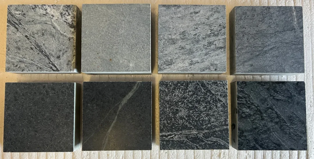 Soapstone countertop samples