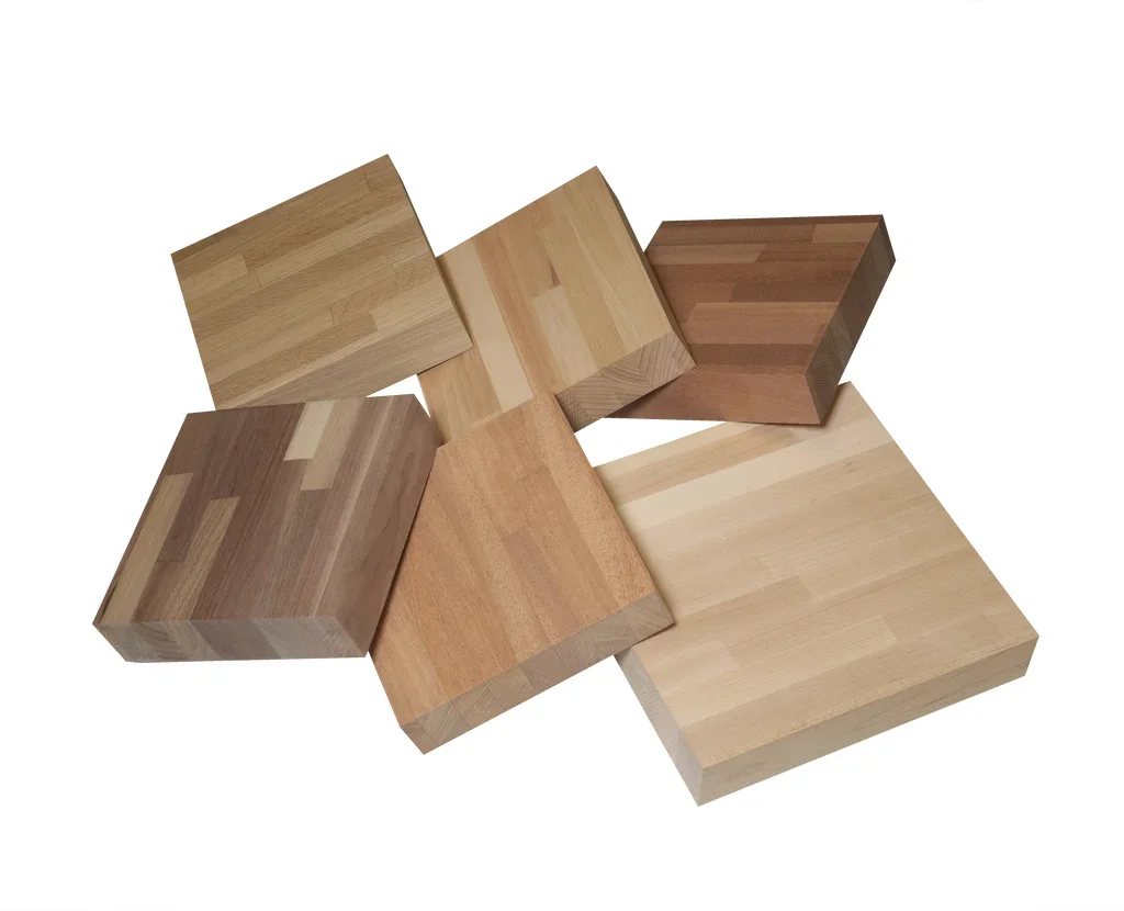 Butcher block countertop samples