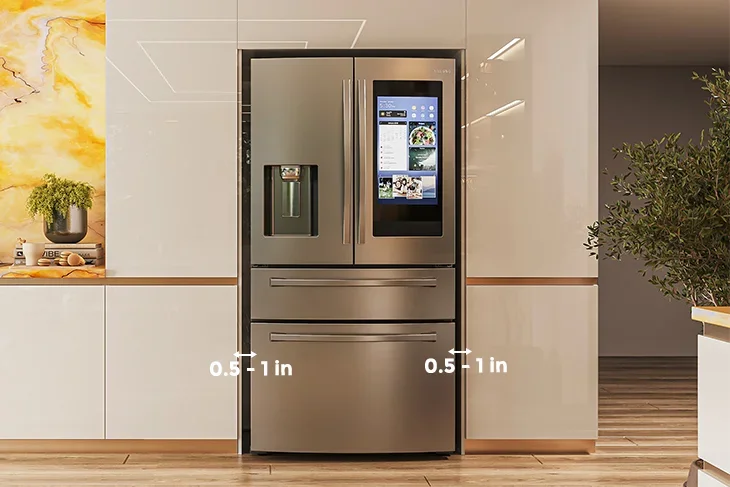 Refrigerator spacing dimensions