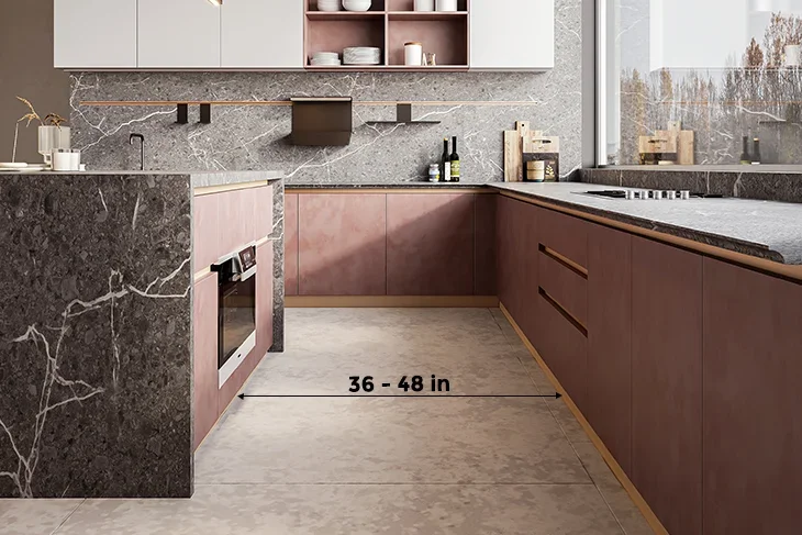 Kitchen aisle width dimensions