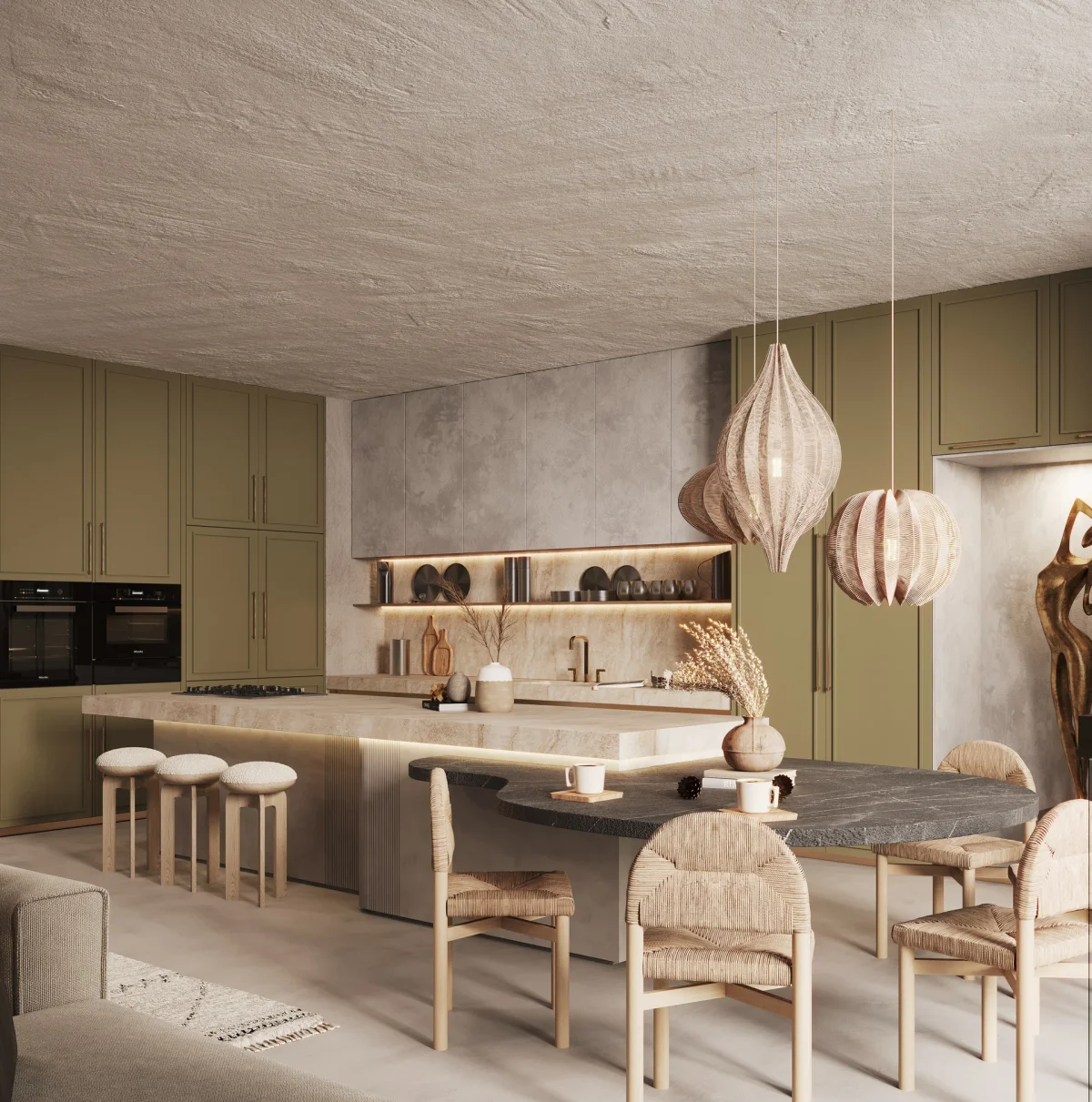 Modern Modular Kitchen Colour Combination