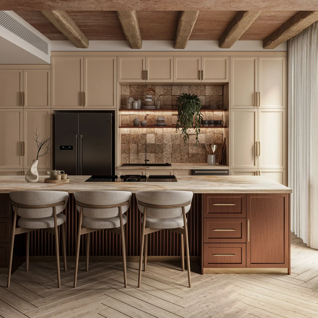 Counter height breakfast bar