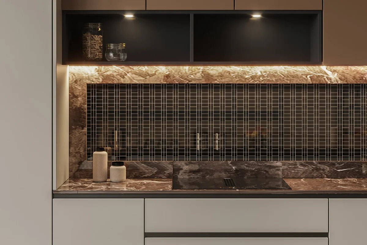 Glass Kitchen Dado