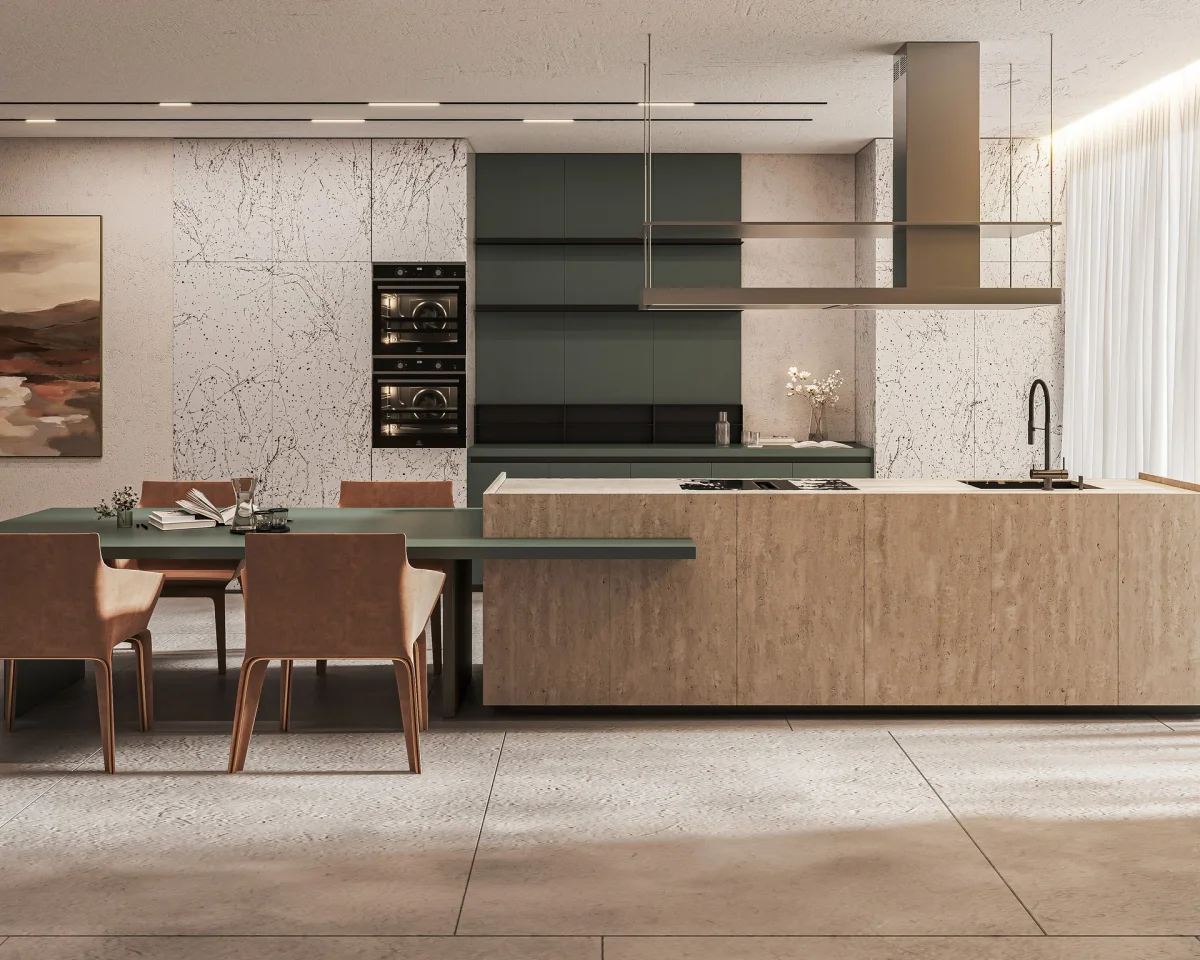 Matching Colour Palette for Open Kitchen