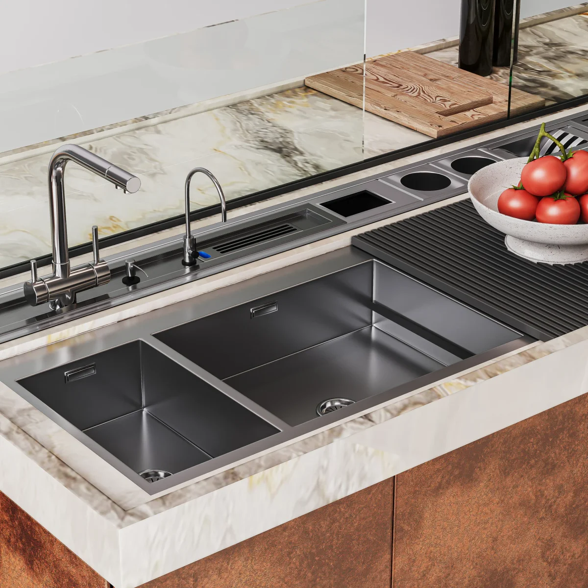 Double Bowl Kitchen Sink