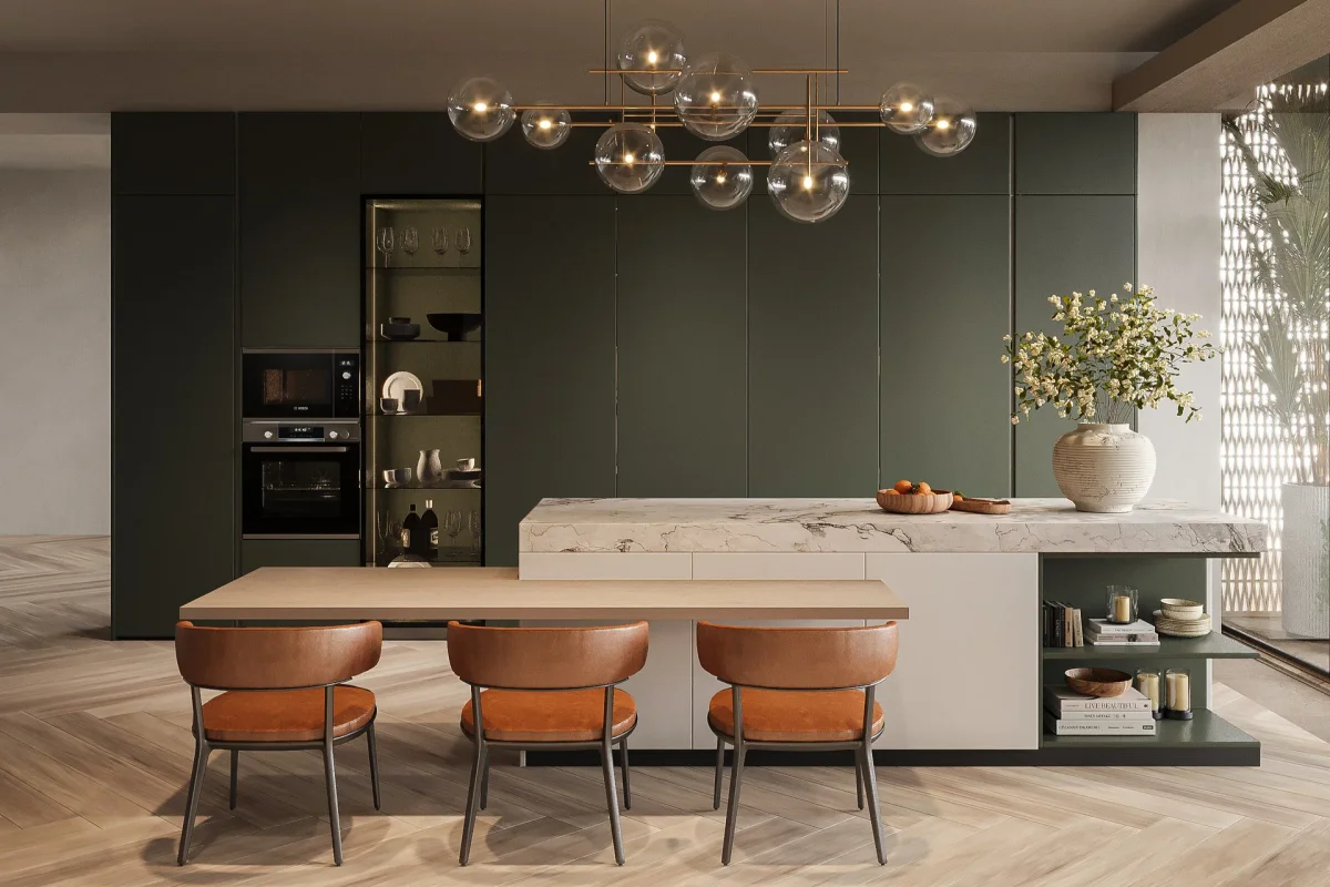 Semi Modular Kitchen Materials and Design