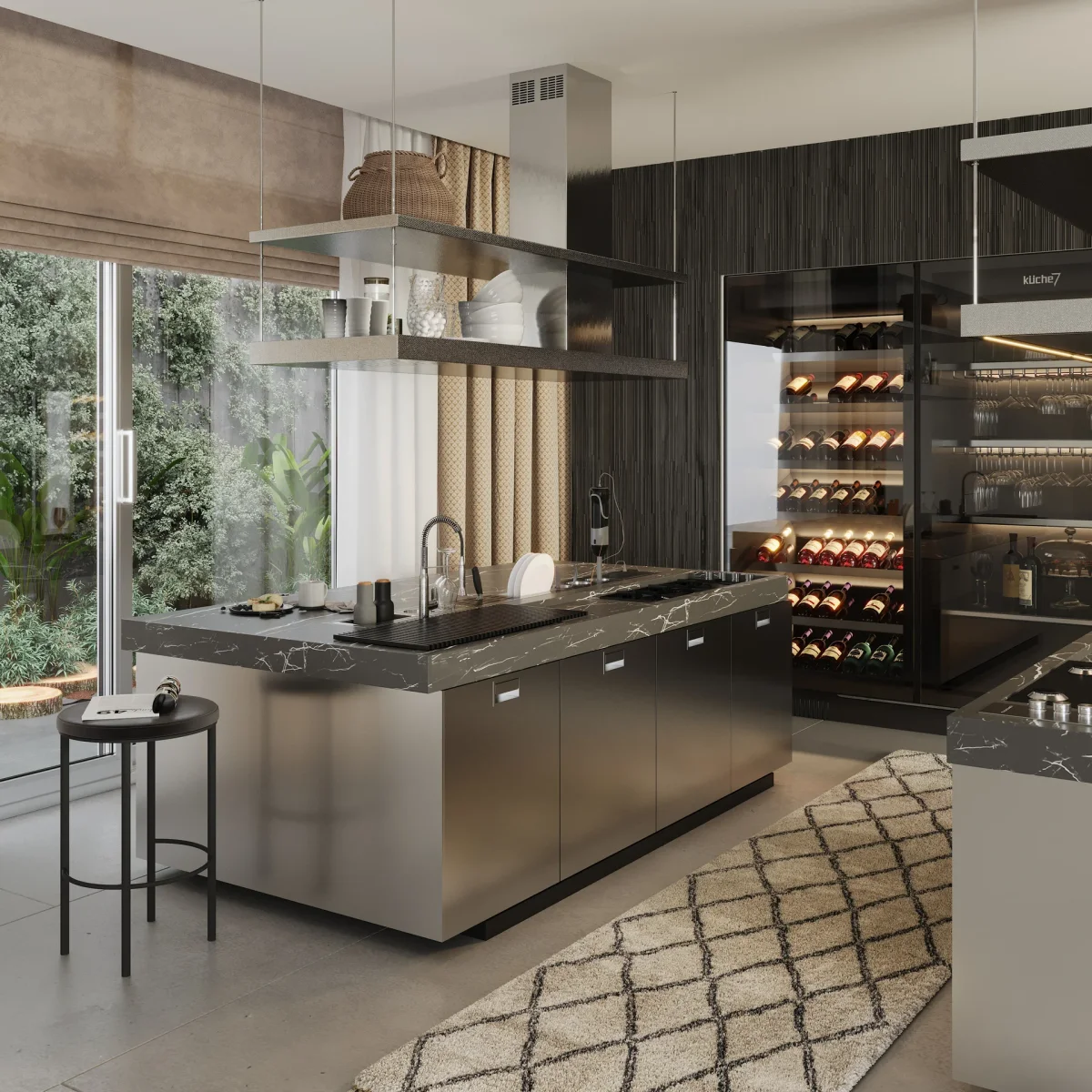 Modern Stainless Steel Modular Kitchen