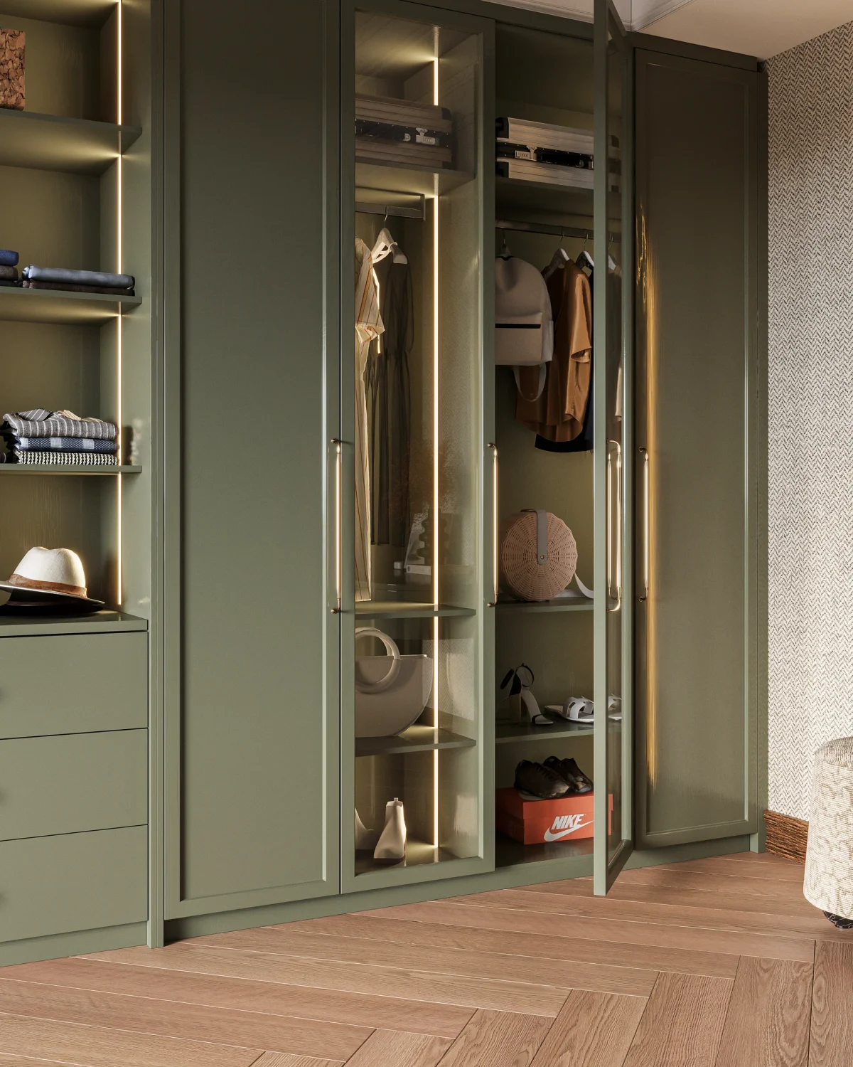 Wardrobe door styles and finishes